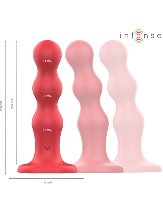 VIBRADOR CON VENTOSA CONTROL REMOTO 10 INTENSIDADES ROJO DE LA MARCA INTENSE FUN