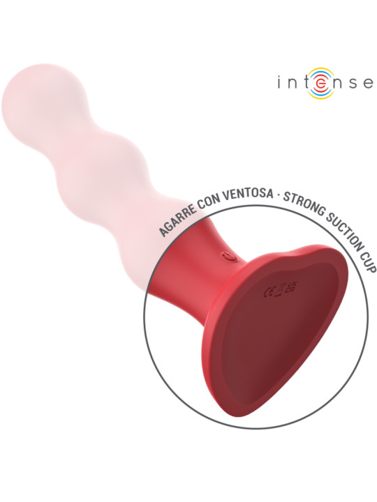 VIBRADOR CON VENTOSA CONTROL REMOTO 10 INTENSIDADES ROJO DE LA MARCA INTENSE FUN