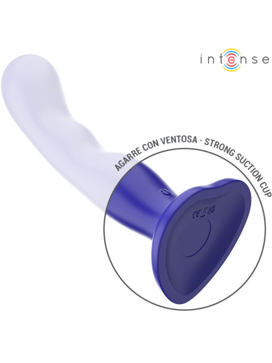 VIBRADOR AZUL CON VENTOSA Y CONTROL REMOTO 10 MODOS DE LA MARCA INTENSE FUN