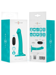 VIBRADOR KATIE CON VENTOSA Y CONTROL REMOTO 10 MODES AZUL DE LA MARCA INTENSE FUN