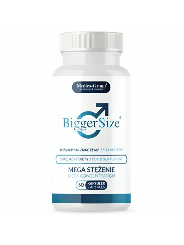 SUPLEMENTO AUMENTO PÉNIS BIGGER SIZE 60 CÁPSULAS MEDICA DE LA MARCA MEDICA GROUP