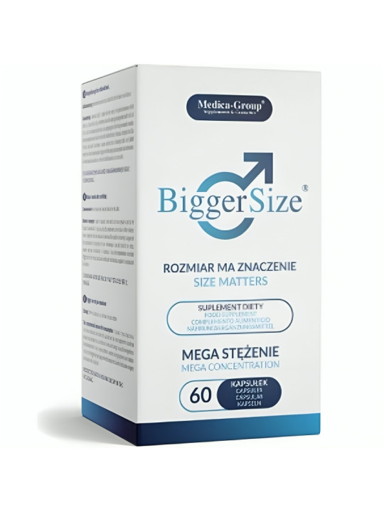 SUPLEMENTO AUMENTO PÉNIS BIGGER SIZE 60 CÁPSULAS MEDICA DE LA MARCA MEDICA GROUP