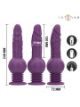 VIBRADOR TATUM DUAL PLACER MOVIMIENTO REALISTA MORADO DE LA MARCA INTENSE FUN