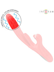 VIBRADOR TRIPLE ESTIMULACIÓN ROSALIA ROJO 20 MODOS DE LA MARCA INTENSE FUN