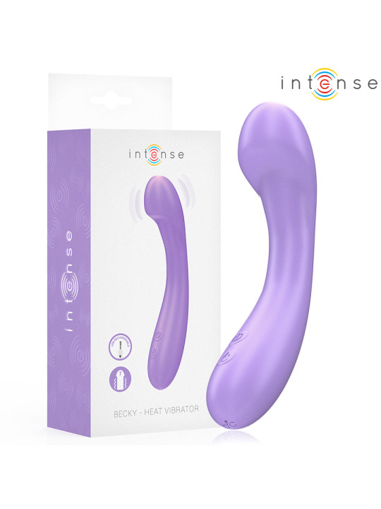 VIBRADOR CALENTABLE BECKY 19CM 7 MODOS SILICONA SUAVE MORADO DE LA MARCA INTENSE FUN