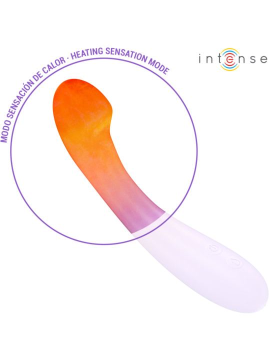 VIBRADOR CALENTABLE BECKY 19CM 7 MODOS SILICONA SUAVE MORADO DE LA MARCA INTENSE FUN