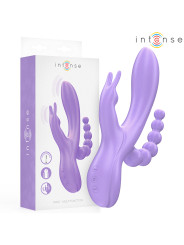 VIBRADOR TRIPLE RABBIT ESTIMULADOR ANAL 7 MODOS SILICONA DE LA MARCA INTENSE FUN