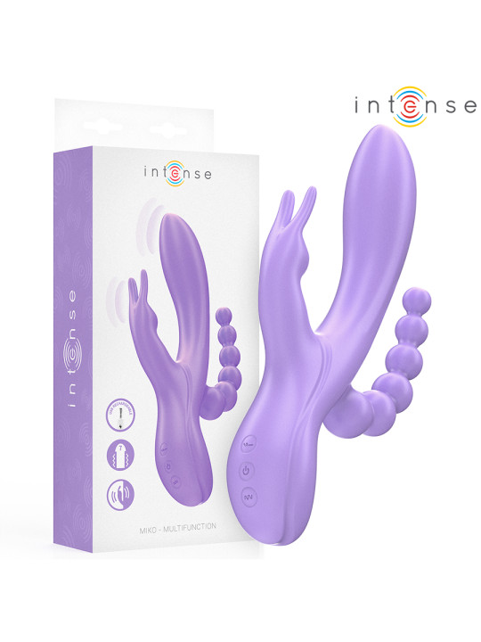 VIBRADOR TRIPLE RABBIT ESTIMULADOR ANAL 7 MODOS SILICONA DE LA MARCA INTENSE FUN
