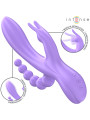 VIBRADOR TRIPLE RABBIT ESTIMULADOR ANAL 7 MODOS SILICONA DE LA MARCA INTENSE FUN