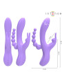 VIBRADOR TRIPLE RABBIT ESTIMULADOR ANAL 7 MODOS SILICONA DE LA MARCA INTENSE FUN
