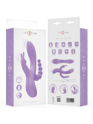 VIBRADOR TRIPLE RABBIT ESTIMULADOR ANAL 7 MODOS SILICONA DE LA MARCA INTENSE FUN