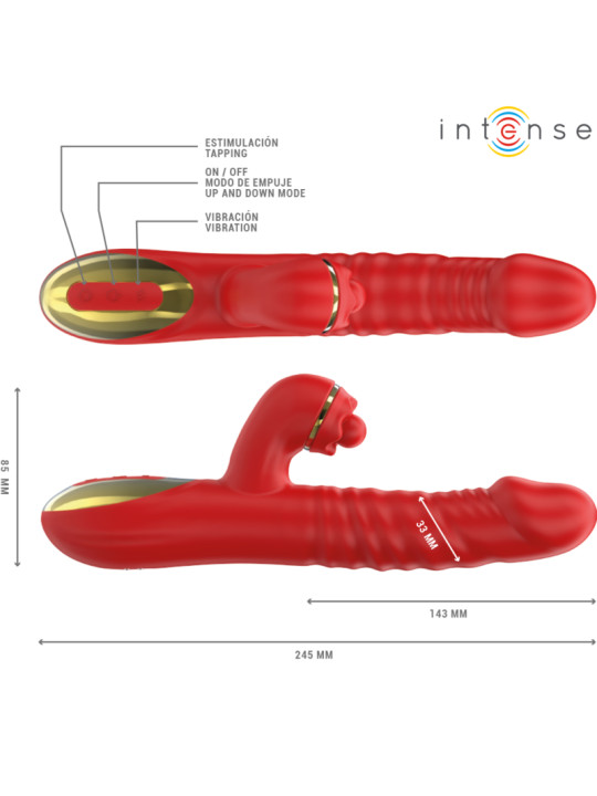 THALIA VIBRADOR TRIPLE ESTIMULACIÓN EMPUJE AUTOMÁTICO DE LA MARCA INTENSE FUN