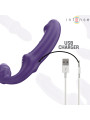 VIBRADOR DOBLE CONTROL REMOTO SILICONA SUAVE VIOLETA 20CM DE LA MARCA INTENSE FUN