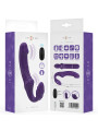 VIBRADOR DOBLE CONTROL REMOTO SILICONA SUAVE VIOLETA 20CM DE LA MARCA INTENSE FUN