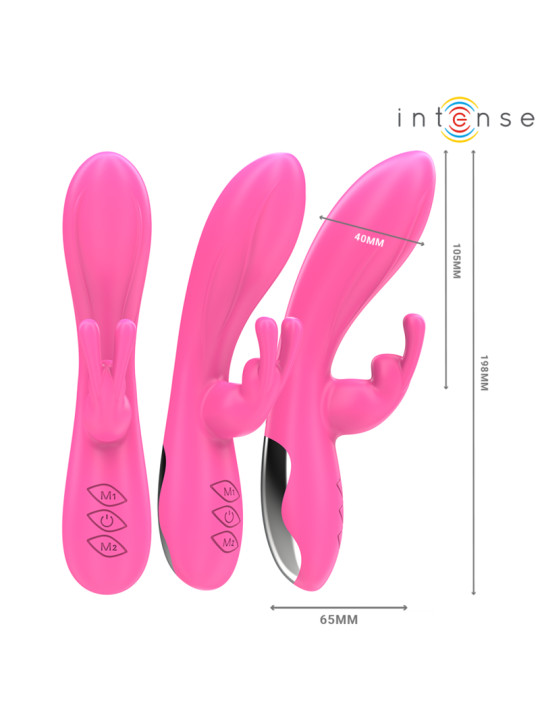 VIBRADOR RABBIT RANDALL 10 MODOS ROSA ESTIMULACIÓN DUAL DE LA MARCA INTENSE FUN