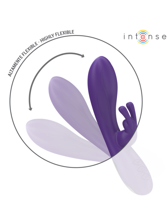 VIBRADOR RABBIT RANDALL 10 MODOS SILICONA AGUA MORADO DE LA MARCA INTENSE FUN