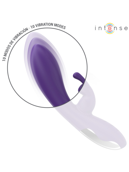 VIBRADOR RABBIT RANDALL 10 MODOS SILICONA AGUA MORADO DE LA MARCA INTENSE FUN