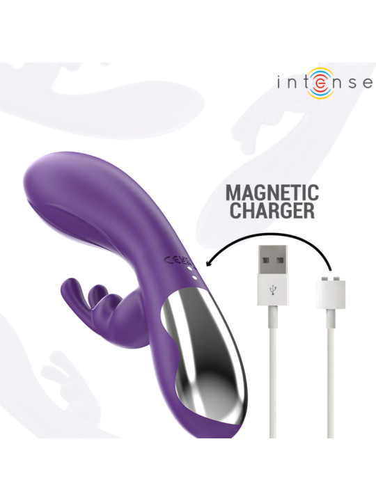 VIBRADOR RABBIT RANDALL 10 MODOS SILICONA AGUA MORADO DE LA MARCA INTENSE FUN