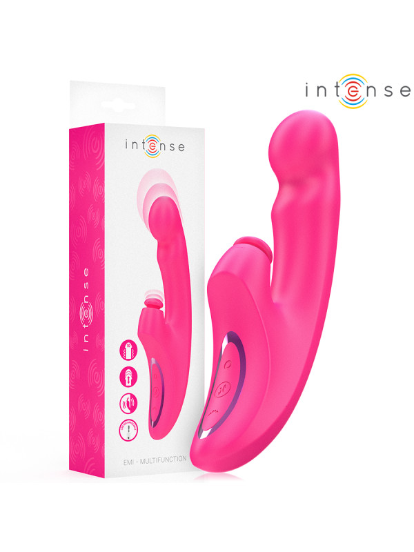 VIBRADOR 3 EN 1 EMI SUCCIÓN CLITORIS 10 MODOS ROSA DE LA MARCA INTENSE FUN