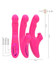 VIBRADOR 3 EN 1 EMI SUCCIÓN CLITORIS 10 MODOS ROSA DE LA MARCA INTENSE FUN