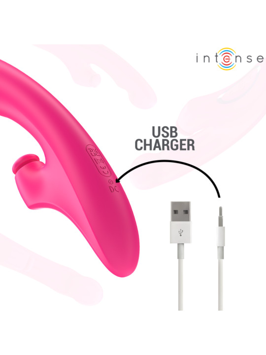 VIBRADOR 3 EN 1 EMI SUCCIÓN CLITORIS 10 MODOS ROSA DE LA MARCA INTENSE FUN