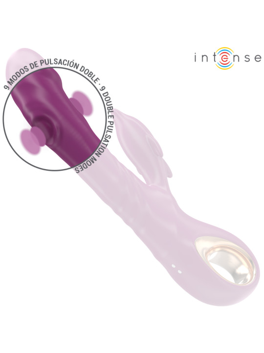 VIBRADOR HALLE CON LENGUA ESTIMULADORA DELFÍN MORADO DE LA MARCA INTENSE FUN
