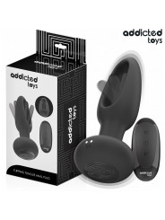 PLUG ANAL VIBRADOR CON LENGUA Y CONTROL REMOTO DE LA MARCA ADDICTED TOYS