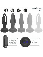 PLUG ANAL VIBRADOR CON LENGUA Y CONTROL REMOTO DE LA MARCA ADDICTED TOYS