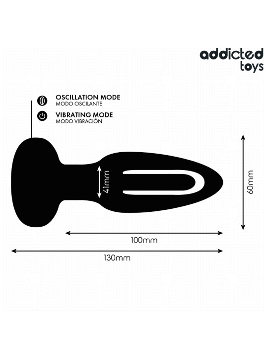 PLUG ANAL VIBRADOR CON LENGUA Y CONTROL REMOTO DE LA MARCA ADDICTED TOYS