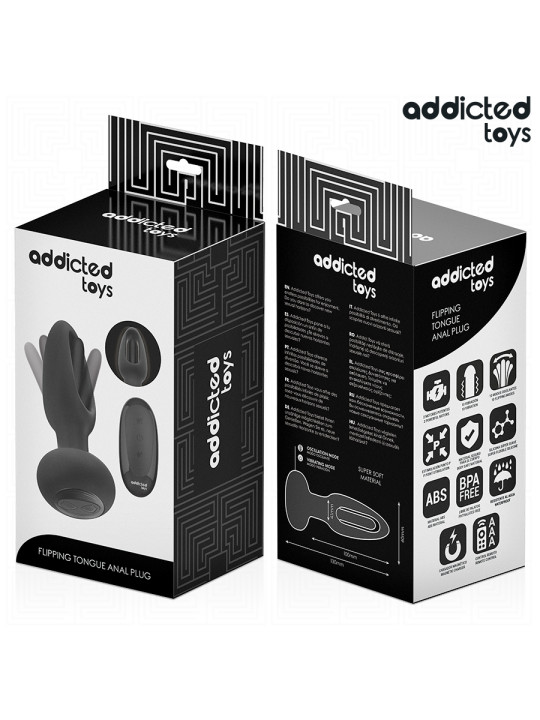 PLUG ANAL VIBRADOR CON LENGUA Y CONTROL REMOTO DE LA MARCA ADDICTED TOYS
