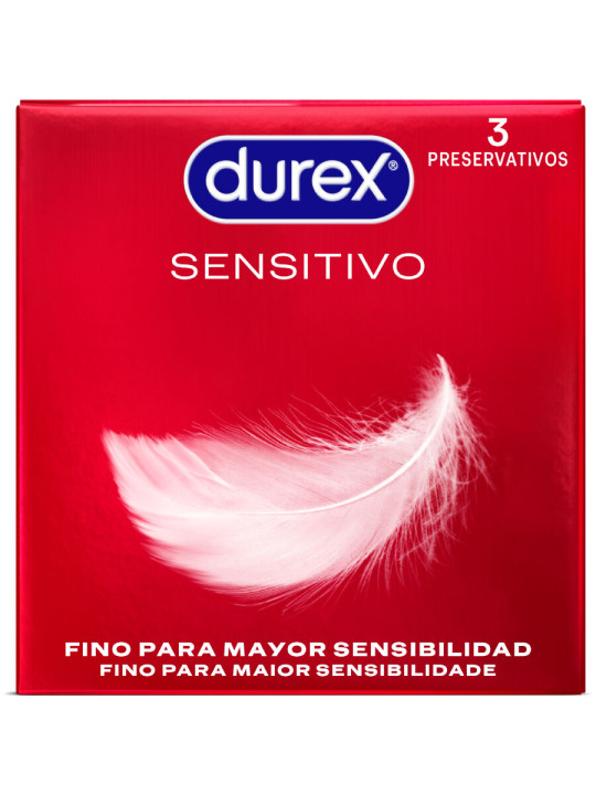 PRESERVATIVOS DUREX SENSITIVO SUAVE 3 UNIDADES DE LA MARCA DUREX CONDOMS