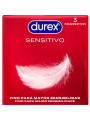 PRESERVATIVOS DUREX SENSITIVO SUAVE 3 UNIDADES DE LA MARCA DUREX CONDOMS