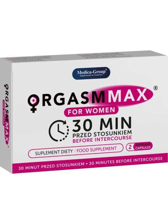 ORGASM MAX CÁPSULAS ESTIMULANTE FEMENINO 2 UNIDADES DE LA MARCA MEDICA GROUP