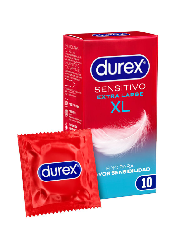 PRESERVATIVOS DUREX SENSITIVO XL 10U - FINOS Y SEGUROS DE LA MARCA DUREX CONDOMS