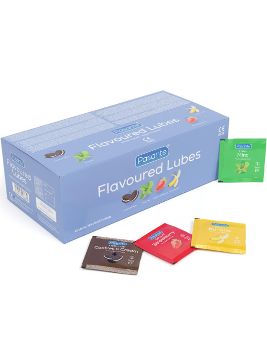 PASANTE - LUBRICANTES SABORES CAJA 144 UNIDADES 5 ML DE LA MARCA PASANTE
