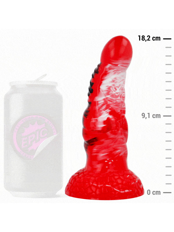 DILDO SILICONA FUEGO CARMESÍ AGNIS ESTIMULACIÓN ERGONÓMICA DE LA MARCA EPIC