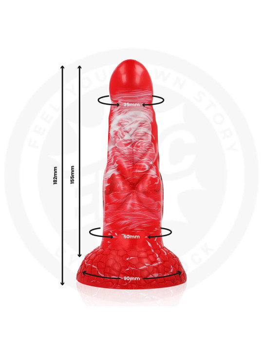 DILDO SILICONA FUEGO CARMESÍ AGNIS ESTIMULACIÓN ERGONÓMICA DE LA MARCA EPIC