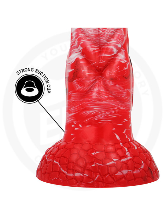 DILDO SILICONA FUEGO CARMESÍ AGNIS ESTIMULACIÓN ERGONÓMICA DE LA MARCA EPIC