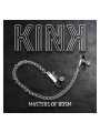 PINZAS PLANAS PEZONES NEGRO CADENA PLATEADA KINK 34CM DE LA MARCA KINK NIPPLE GRIP