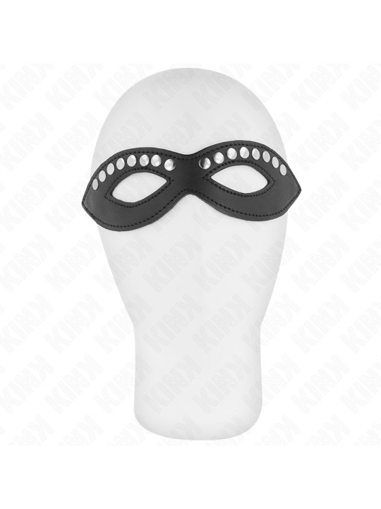 ANTIFAZ BDSM CUERO VEGANO CON REMACHES AJUSTABLE KINK DE LA MARCA KINK MASKED ALLURE
