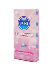 PRESERVATIVOS SKINS SABOR CHICLE PACK 8 UNIDADES DE LA MARCA SKINS