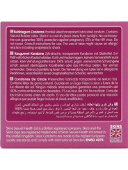 SKINS PRESERVATIVOS SABOR CHICLE FRUTAL PACK 4 UNIDADES DE LA MARCA SKINS