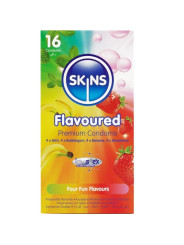 SKINS PRESERVATIVOS SABORES VARIADOS PACK 16 UNIDADES DE LA MARCA SKINS