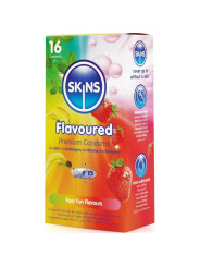 SKINS PRESERVATIVOS SABORES VARIADOS PACK 16 UNIDADES DE LA MARCA SKINS