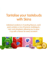 SKINS SABORES VARIADOS PRESERVATIVOS LÁTEX PACK 8 UNIDADES DE LA MARCA SKINS