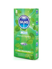 SKINS PRESERVATIVOS SABOR MENTA PACK 8 UNIDADES DE LA MARCA SKINS