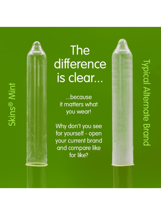 SKINS PRESERVATIVOS SABOR MENTA PACK 8 UNIDADES DE LA MARCA SKINS