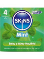 PRESERVATIVOS SKINS SABOR MENTA REFRESCANTE PACK 4 UNIDADES DE LA MARCA SKINS