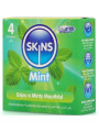 PRESERVATIVOS SKINS SABOR MENTA REFRESCANTE PACK 4 UNIDADES DE LA MARCA SKINS