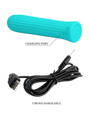 VIBRADOR RECARGABLE 12 VELOCIDADES SILICONA BLANCHÉ DE LA MARCA PRETTY LOVE C-TYPE